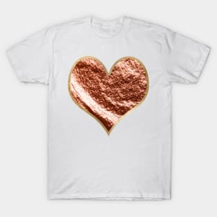 Heart - rose gold foil T-Shirt